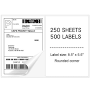 Neflaca Half Sheet Labels for Laser and Inkjet Printers