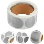 1 Roll 300pcs Adhesive Sticker Round Labels for Decoration Silver PVC Material Easy to Install and, Size: 2.5X2.5cm