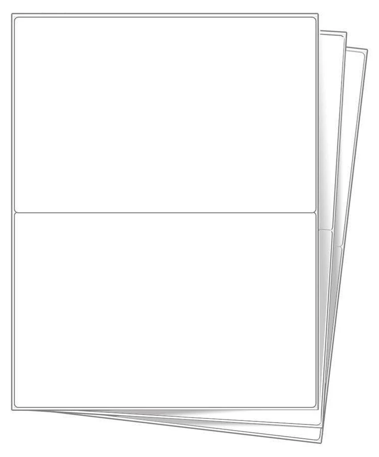 Half Sheet Self Adhesive Shipping Labels For Laser & Inkjet Printers