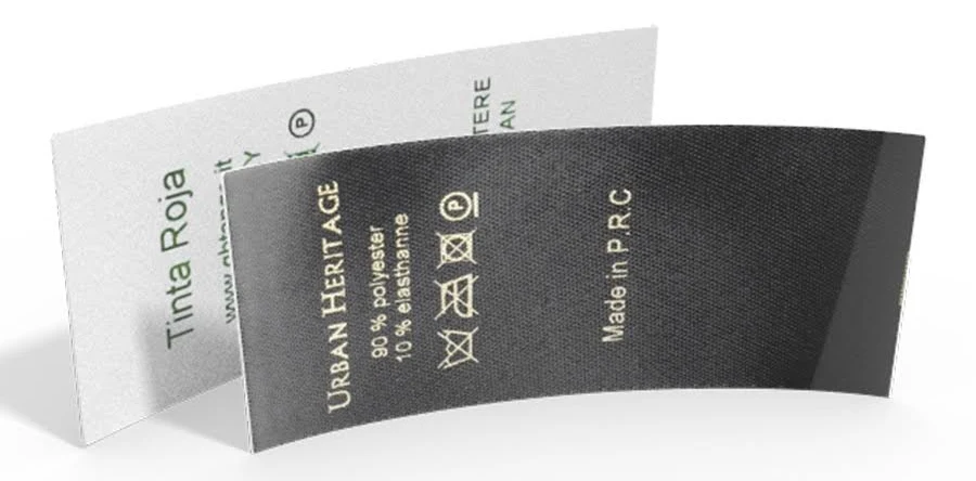 Care labels in various sizes and shapes. Starting at 25 pieces. From Wunderlabel.