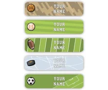 60 Personalized Iron-on Clothing Labels - Sports