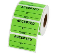 Accepted Inventory Labels 2" x 1" | Label Supplies From Label Value