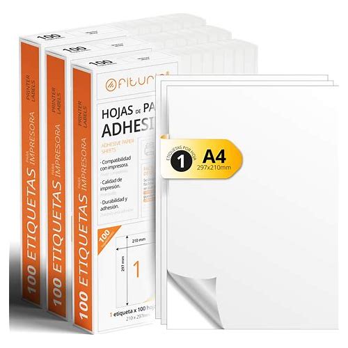 A4 Sheets Of White Self Adhesiv…