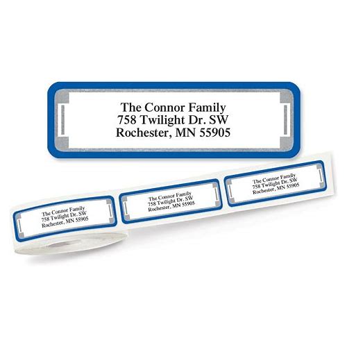 Blue And Silver Rolled Address L…