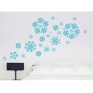 12 PCS Core Light Blue Wall Decals DIY Removable PVC Stickers for Living Room, B