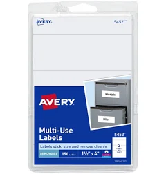Avery Removable Adhesive Labels 1-1/2"x 4