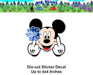 Finger Micki 3 - 4” Die Cut Sticker Waterproof Vinyl Or Glossy Paper /