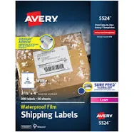 Avery Waterproof Laser Shipping Labels