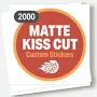 StickerGiant 2,000 Bulk Custom Round Kiss Cut Stickers - Matte