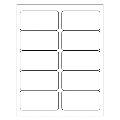 CISInks – Permanent Adhesive Shipping Labels - Easy to Peel, Half Sheet Self Adhesive Shipping Labels for Laser & Inkjet Printers - White Blank - 5 