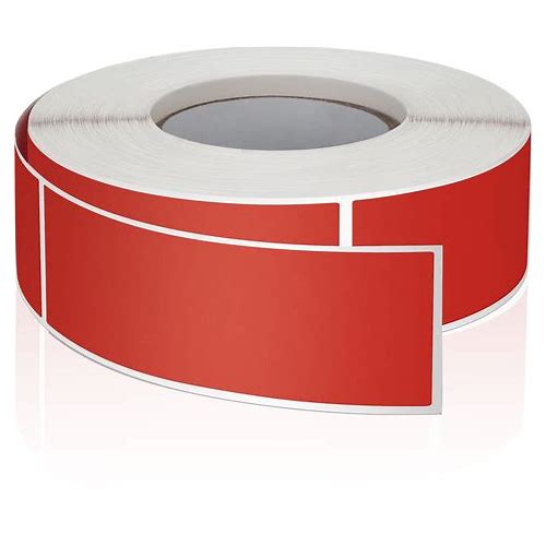 Red Rectangle Stickers 3 X 1 Inc…