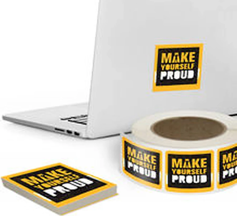 100 pcs Square Vinyl Stickers - Custom Printing