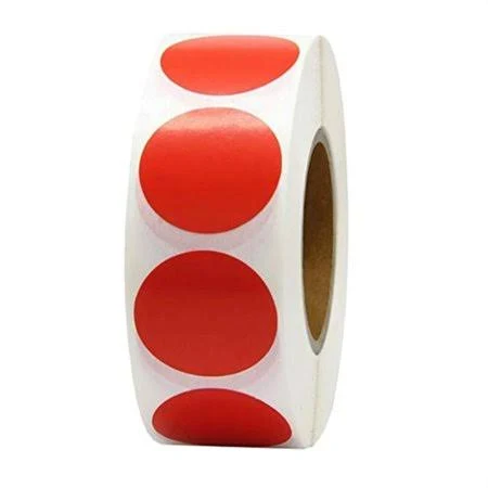 Pack of 500 1" Round Color Coding Labels