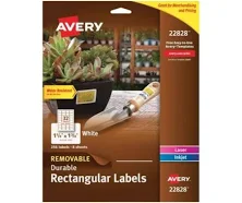 Avery Removable Durable Rectangle Labels 22828