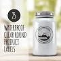 Round - 25 Full Color Custom Clear Product Labels, stickers, waterproof