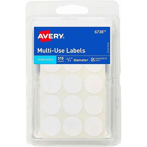 Round Removable Adhesive Labe…