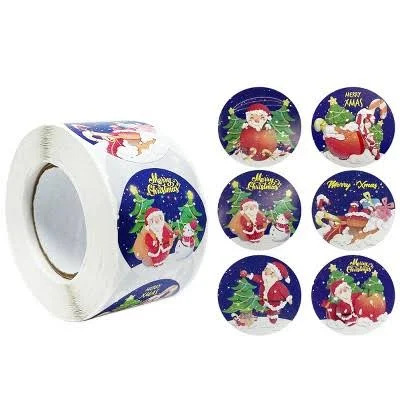 Wrapables Christmas Stickers Label Roll