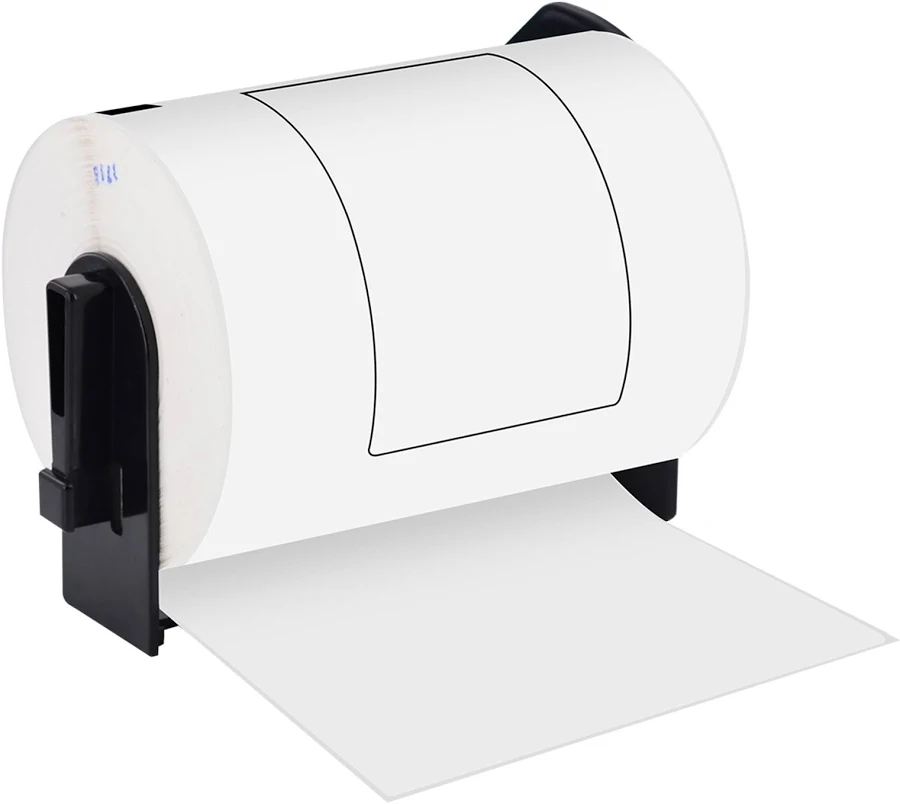 1roll 4.07"x6.4" Large White Paper Shipping Labels Dk-1247 For Brother