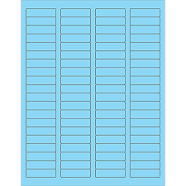 Tape Logic 1 3/4 x 1/2" Fluorescent Pastel Blue Rectangle Laser Labels LL170BE