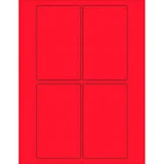 Tape Logic® 3 x 5" Fluorescent Red Rectangle Laser Labels LL175RD