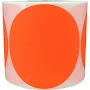 Large Fluorescent Green Colored Labels 5" Round - Color Coding by InStockLabels