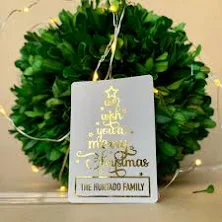 Foiled Christmas tags, Custom Gift Labels, Merry Christmas Foil Gift Tags, Christmas wrapping labels