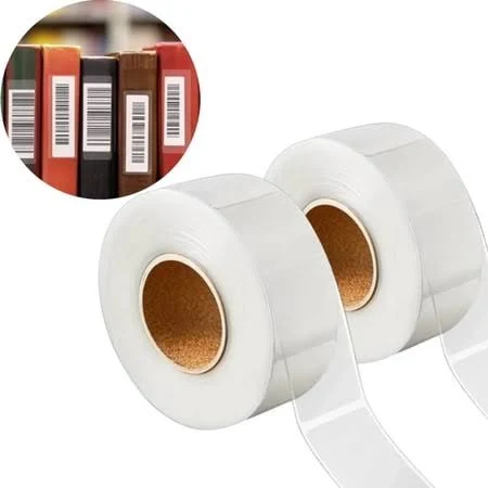 2 Rolls Clear Label Protectors Self-Adhesive Waterproof Barcode & Book Spine Shield