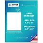 Premium Label Supply White Sticker Full Sheet Shipping Labels 8.5 inch x 11 inch Laser/Inkjet Compatible (1 Label/Sheet), 100 Sheets - Letter Size,
