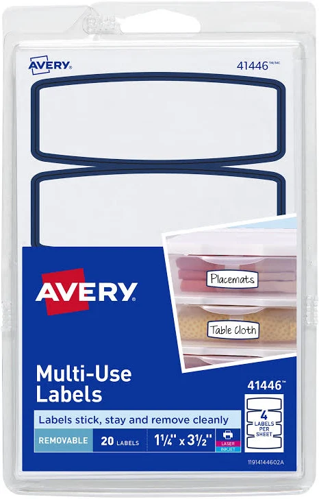 Avery Removable Multiuse Labels 41446