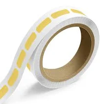 JAM Paper Matte Gold Foil 3/8 x 1 Inch Roll of Rectangle Labels