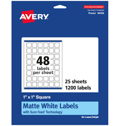 Avery Permanent Labels With Sure Feed 94103-WMP50