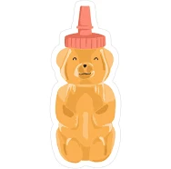 Honey Bear Bear Sticker - Redbubble