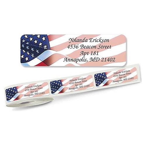 Flag Rolled Address Labels - Roll …