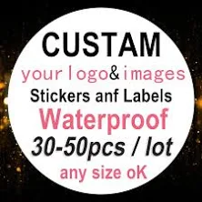 Custom stickers and company logo personalized labels, waterproof and design your own labels,