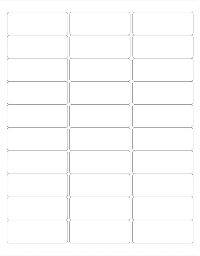 2.625 x 1" Compostable Address Labels, Blank