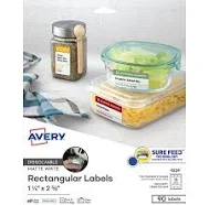 Avery White Dissolvable Labels w/ Sure Feed