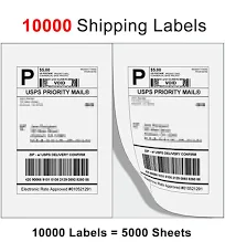 10000 Premium 8.5" X 5.5" Half Sheet Self Adhesive Shipping Labels 2