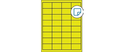 2 X 1.25 Fluorescent Yellow Recta…
