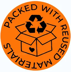 Recycled Packaging Stickers, Eco Friendly Packaging Stickers, Small