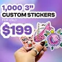 Sticky Brand Custom 3.0" Vinyl Stickers