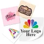 100 x Clear Full colour logo transparent labels square 50mm 60mm 80mm stickers business stickers waterproof permanent