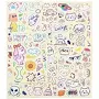 8pcs PVC Self-Adhesive Waterproof Decals DIY Albums Diary Laptop Decoration Cartoon Scrapbooking