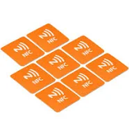 NFC Stickers, 8 Pack Nfc216 Tag Sticker 888 Bytes Memory Fully Programmable Squa
