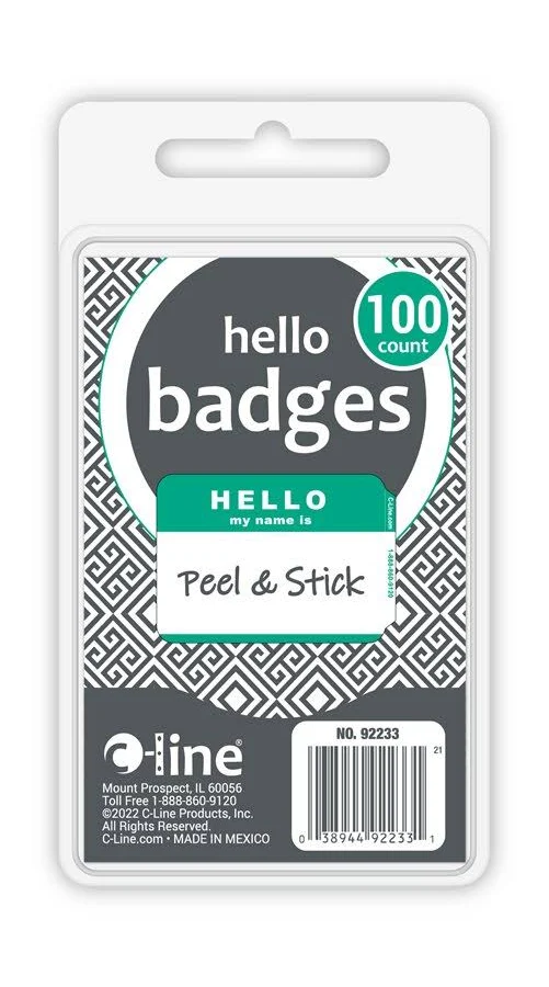 C-Line Badges Hello my Name is
