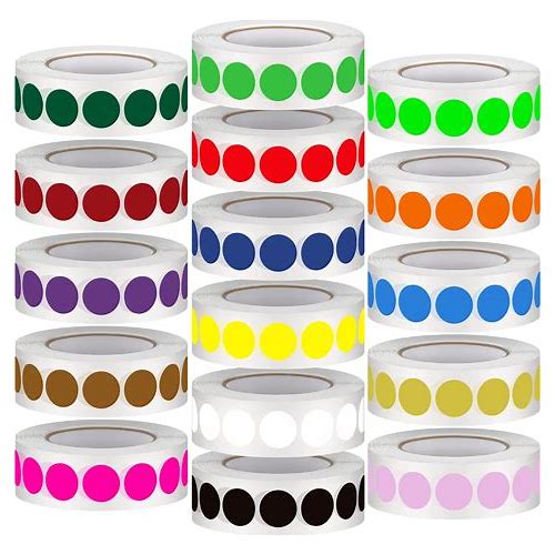 16000 Pieces 1/2 Inch Round Col…