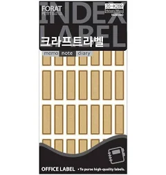 Kraft Label Sticker Set, Type B