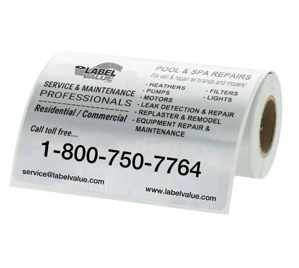 Large Weatherproof Custom Service Labels | 4" x 3" | Label Supplies From Label Value