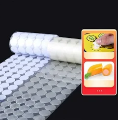 Yomikausa 500 Pairs Adhesive Stickers, Small Dots Double Sided Adhesive, Quiet Book Layout Stickers, Strong Stick Dots for Crafting, Size: 4.33×3.54×