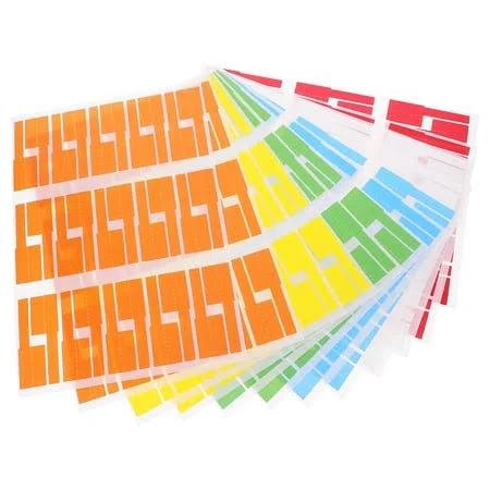 540Pcs/18 Sheets Cable Labels Tags Self Adhesive Waterproof Labels