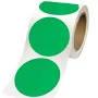 Seton Blank Roll Form Labels in Green 1 in Dia | Vinyl